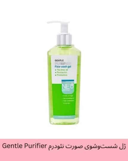 ژل پاک کننده آرایش صورت نئودرم مدل Gentle Purifier مناسب پوست چرب و مختلط حجم 200 میلی لیتر