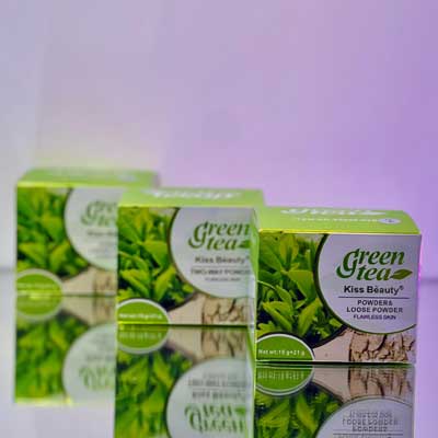 پودر فیکس و پنکک کیس بیوتی چای سبز